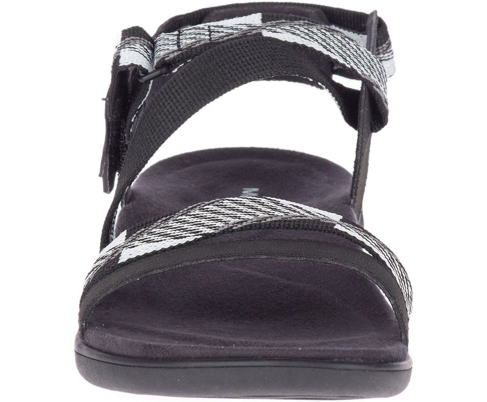 Merrell Sandals Black/White - District Mendi Backstrap - Womens 85OCNJGEX